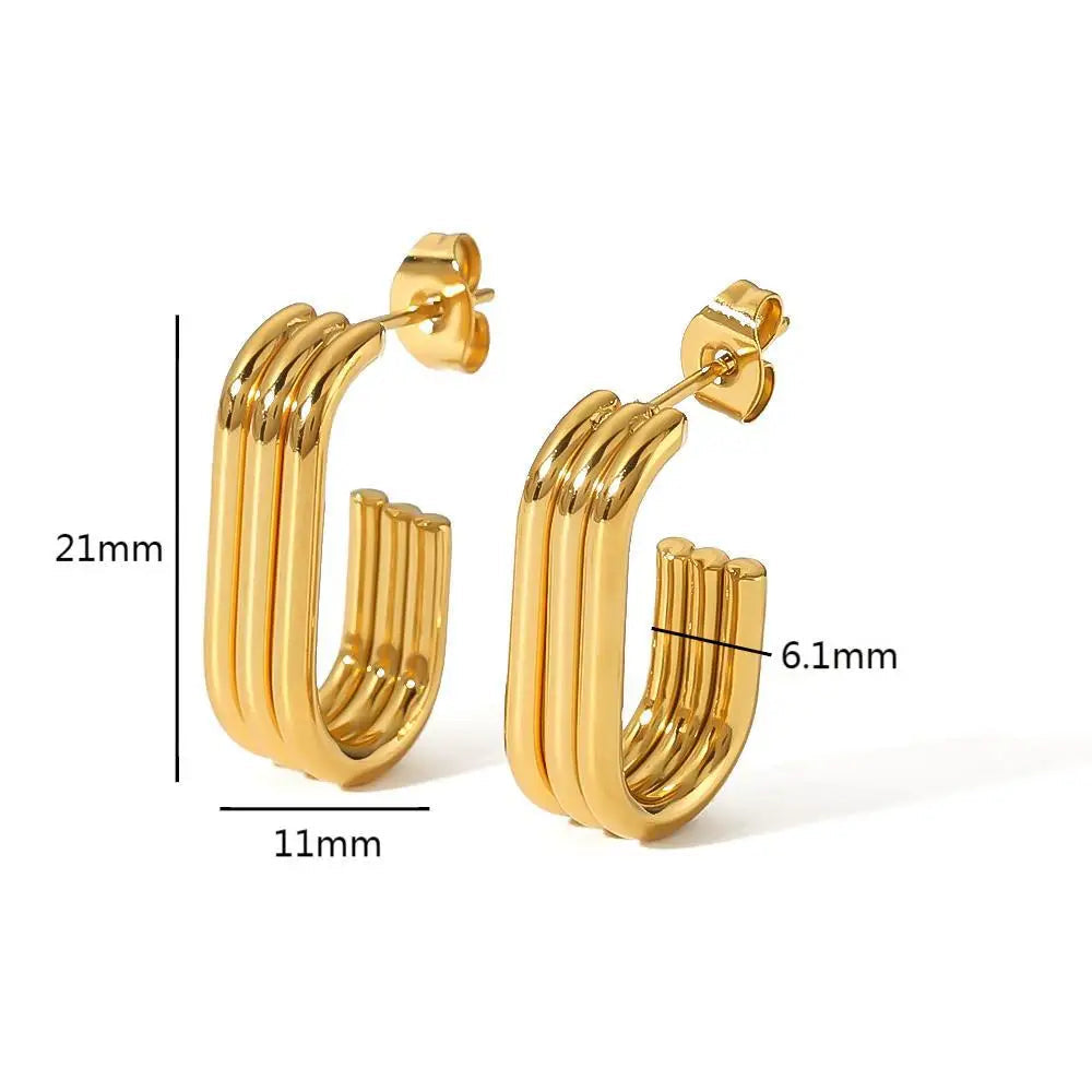 Monbella Earrings Plated in 18k Gold