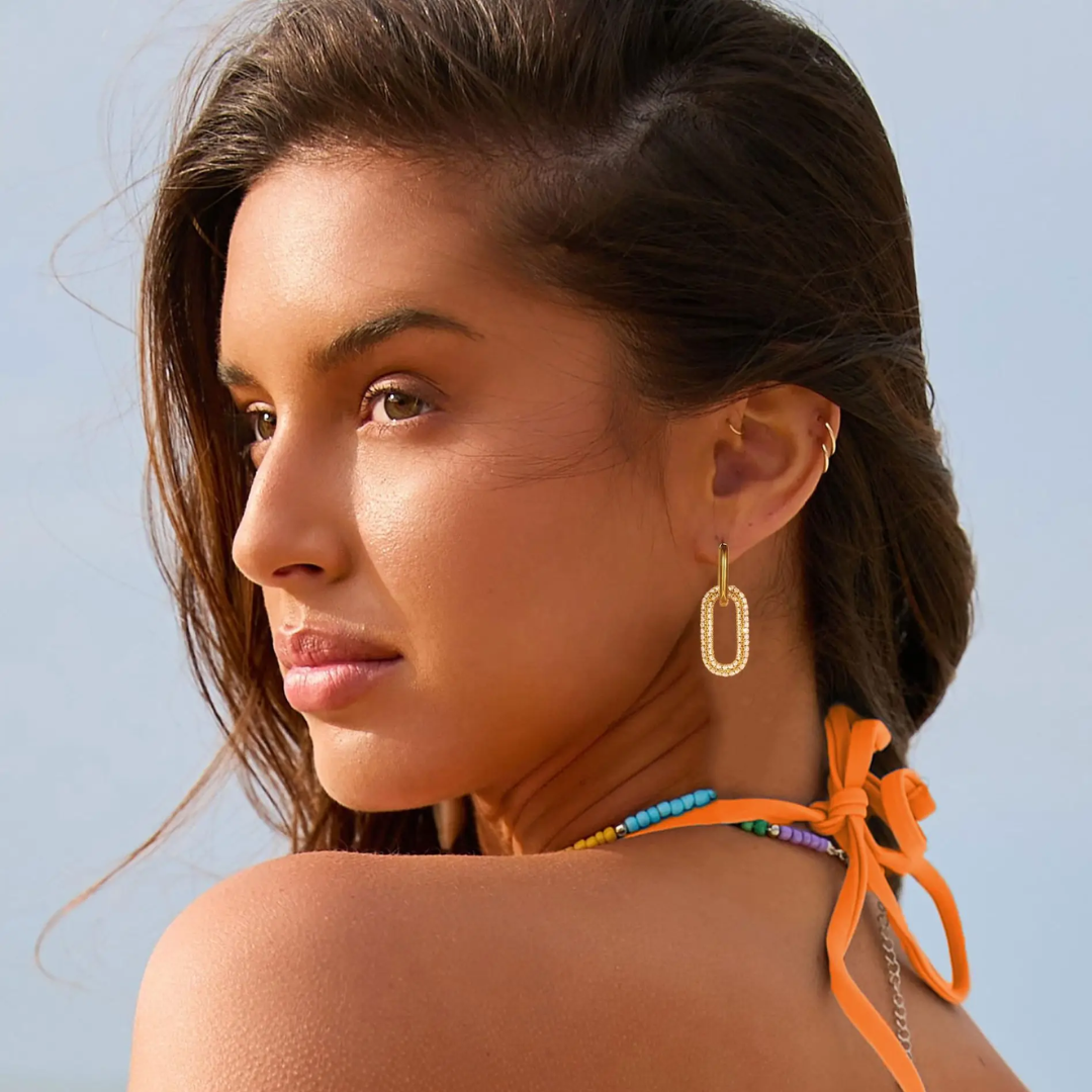 18K Gold Plated Hoop Earrings