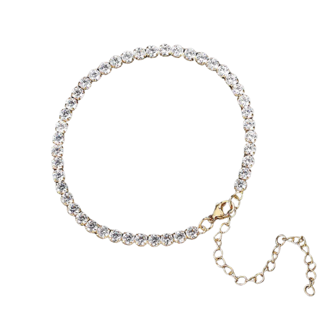 Amalfi Anklet Studded with Zirconia 18K Gold Plated