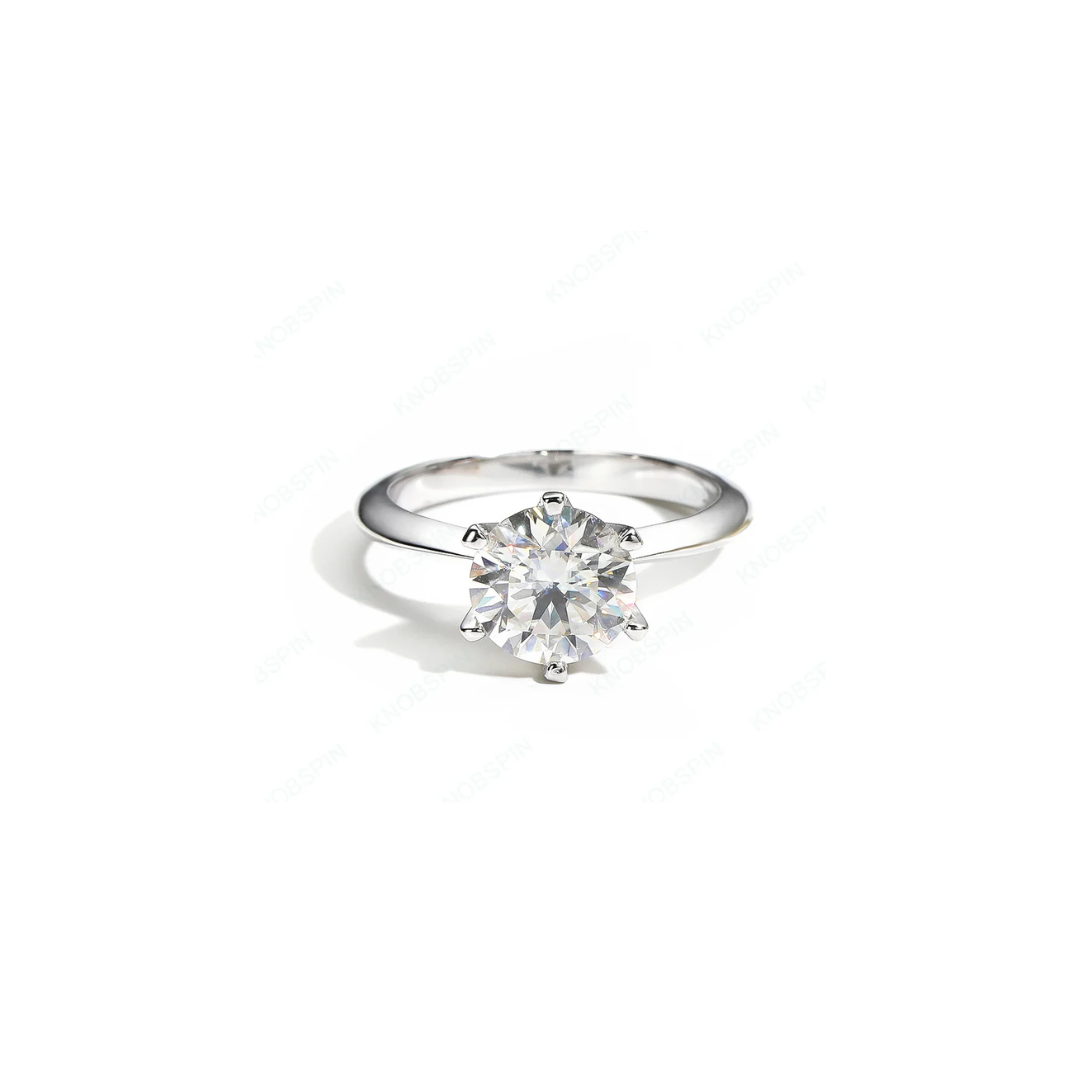 Moissanite Rings 6 Prongs Classic