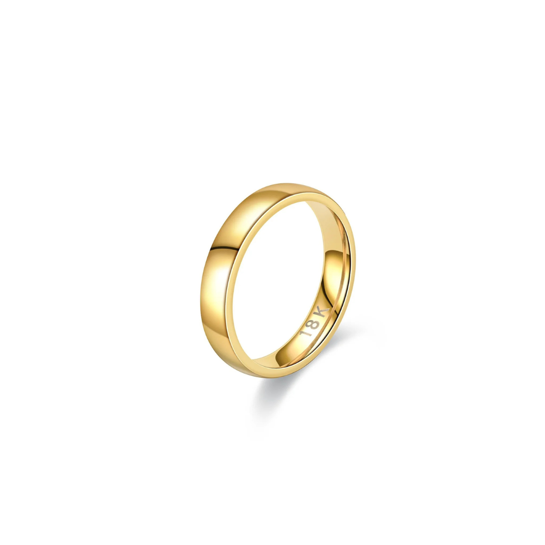 Anatomical Wedding Ring Plated in 18K Gold