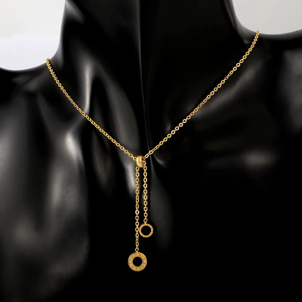 Athenas Tie Necklace 18k Gold Plated