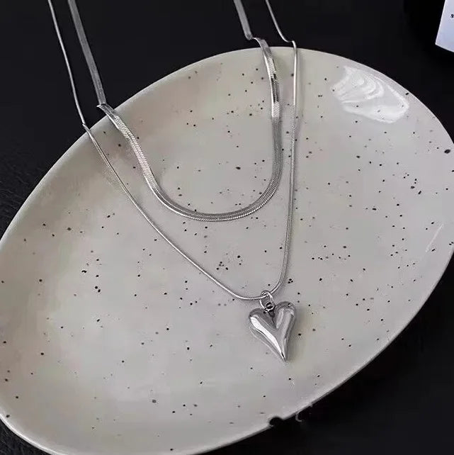 Mix of Carved Heart Necklaces Plated in 18K Gold