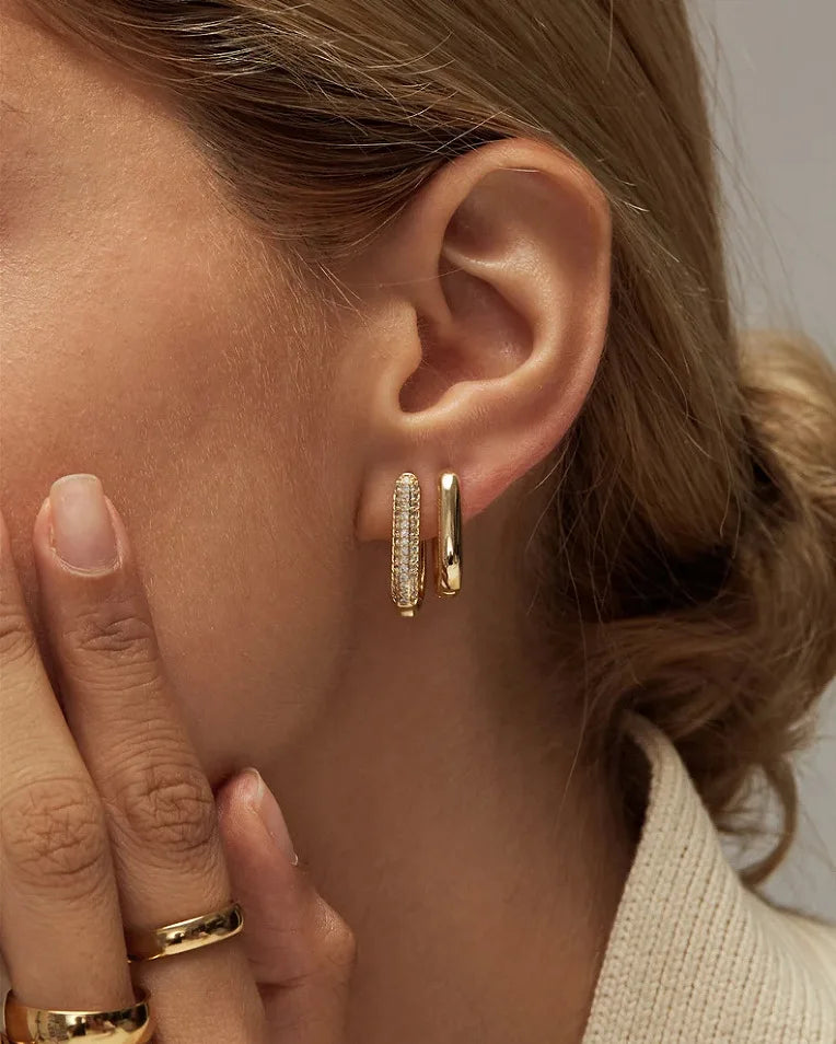 18K Gold Plated Hoop Earrings