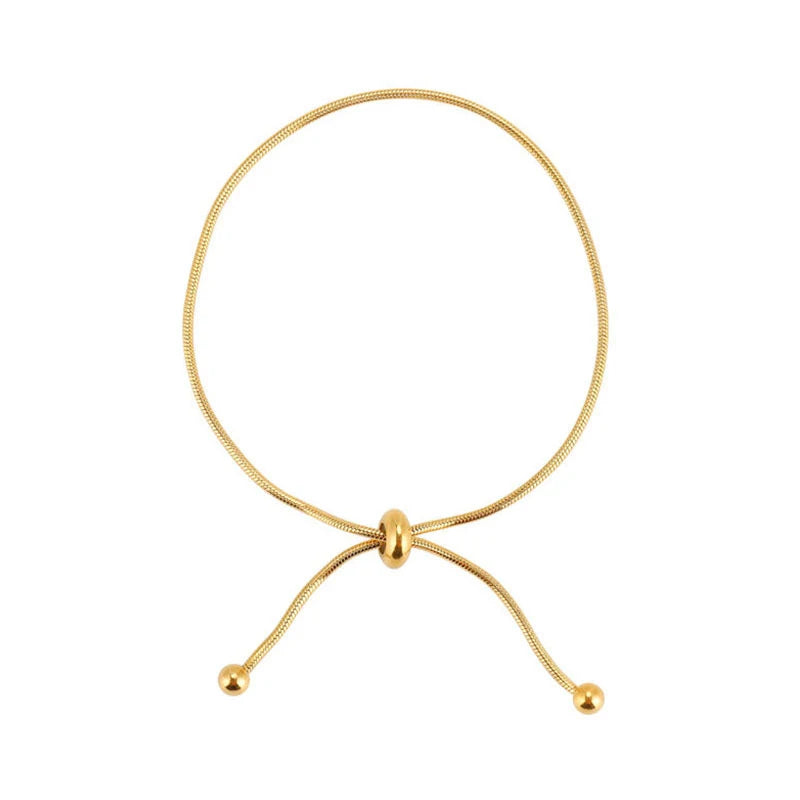 18K Gold Plated Thin Adjustable Bracelet