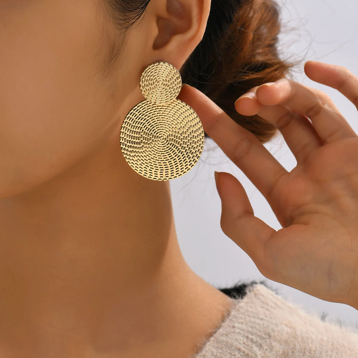 Bohemian Aretes Earrings 18K Gold Plated