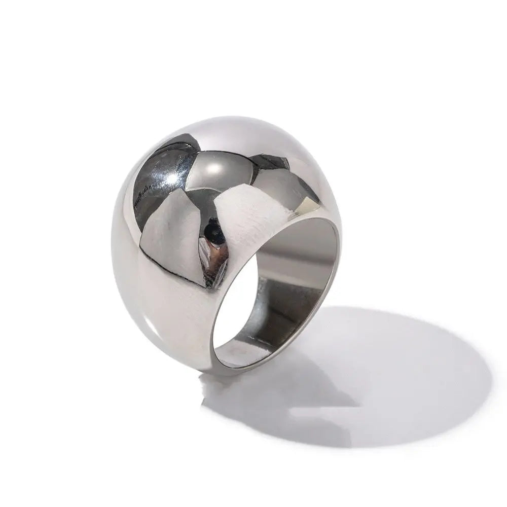 18K Gold Plated Chunky Dome Ring