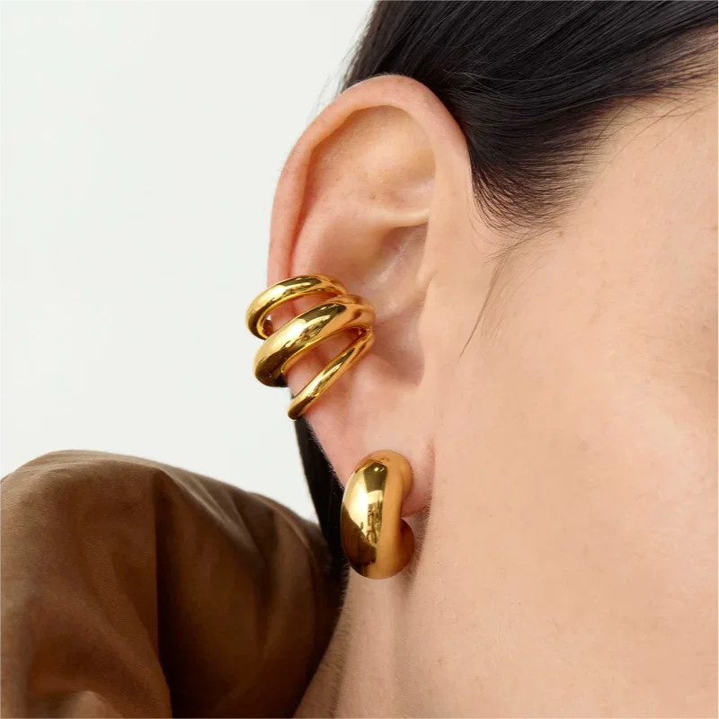 18K Gold Plated Multilayer Earring