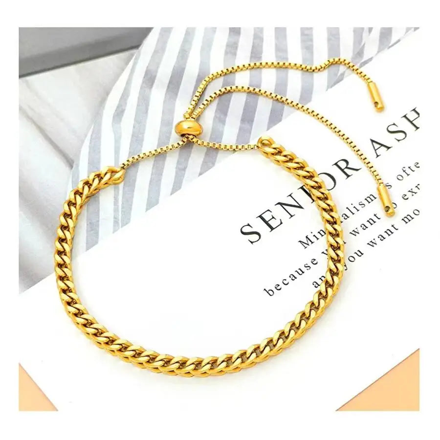 Adjustable Weave Bracelet 18k Gold Plated