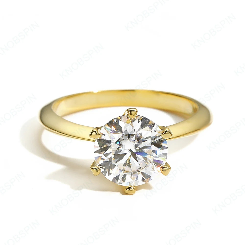 Moissanite Rings 6 Prongs Classic