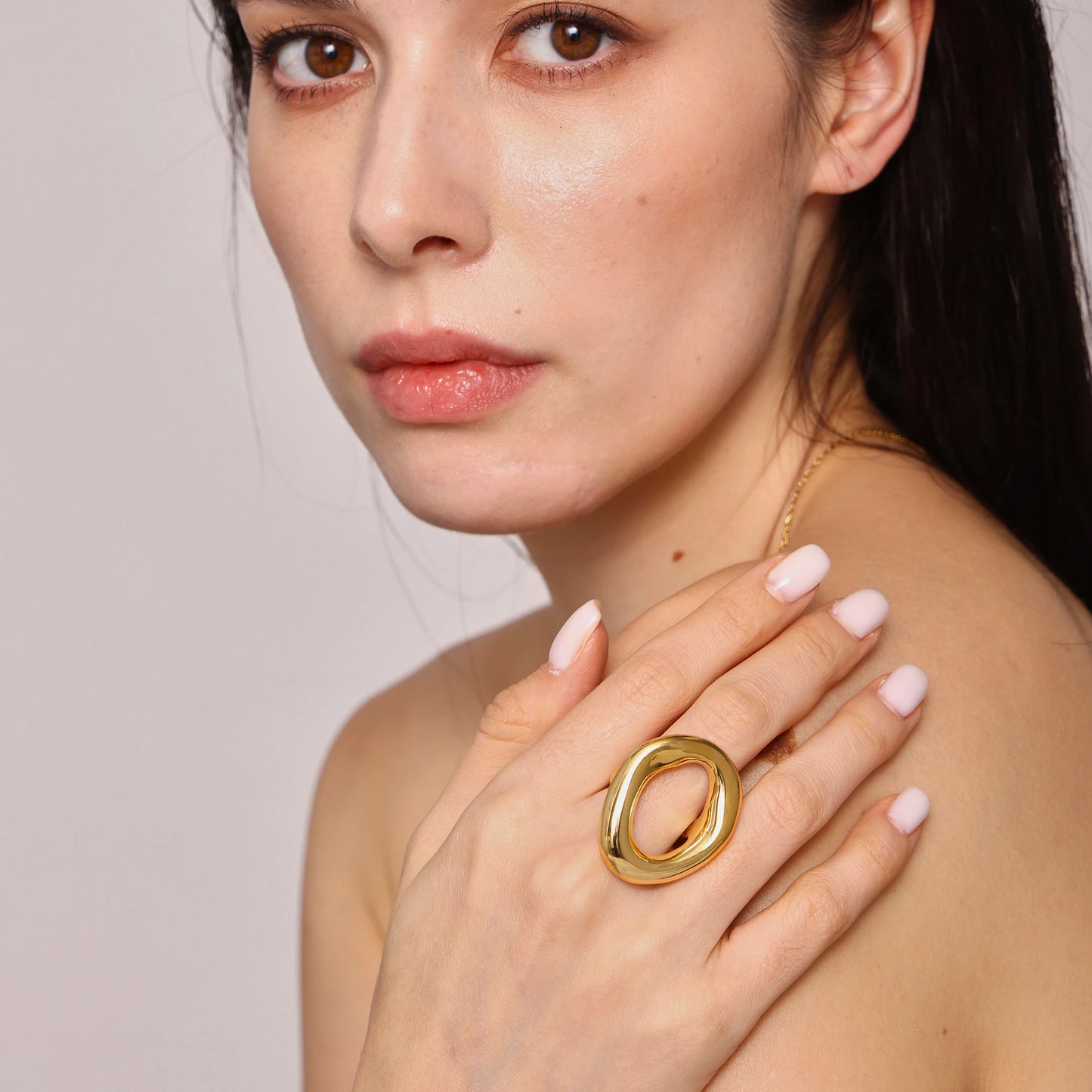 Nivora Openwork Ring 18K Gold Plated