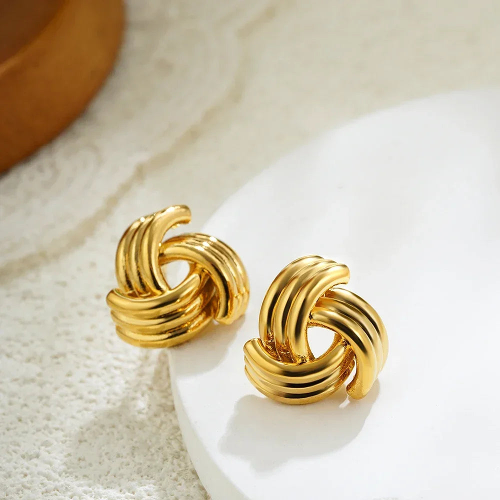 Muse Plain Bubble Earring 18K Gold Plated