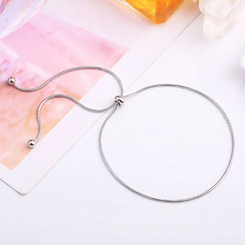18K Gold Plated Thin Adjustable Bracelet