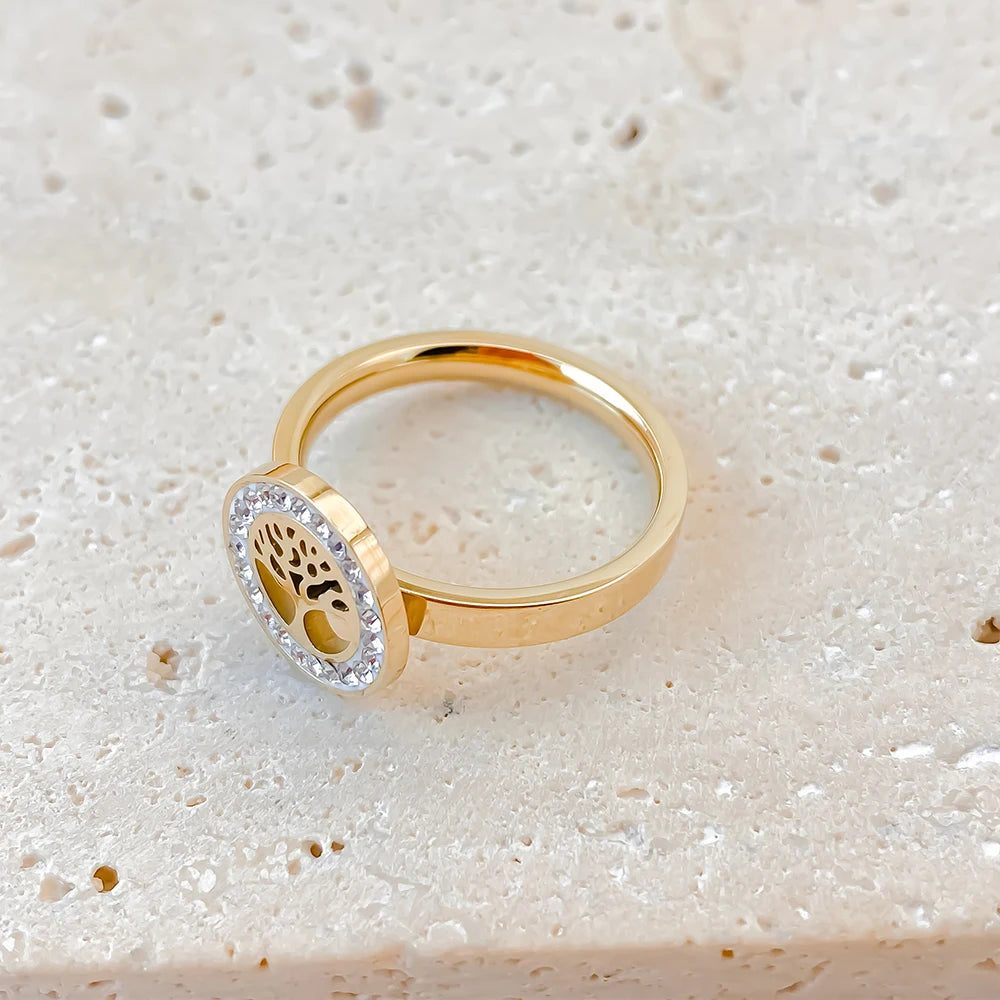 Tree of Life Ring 18K Gold Plated