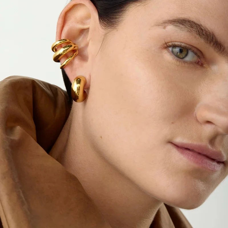 18K Gold Plated Multilayer Earring