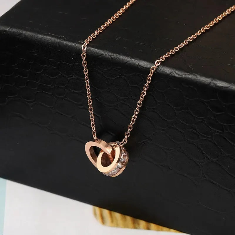 Imperial Zirconia Stone Necklace 18K Gold Plated