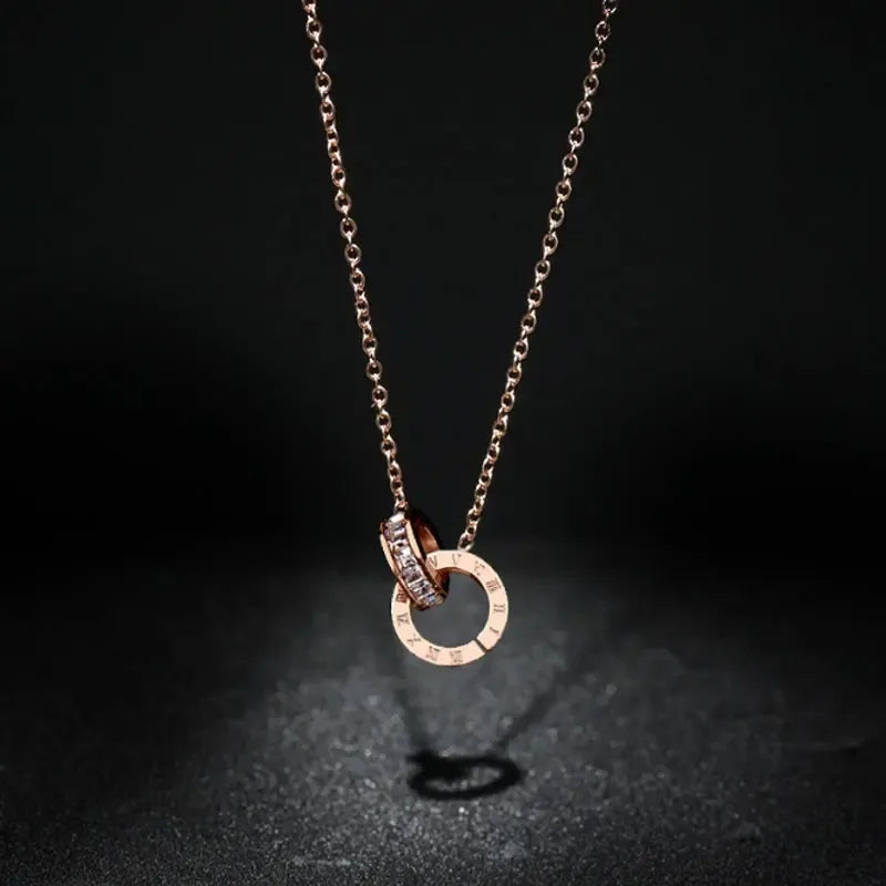 Imperial Zirconia Stone Necklace 18K Gold Plated