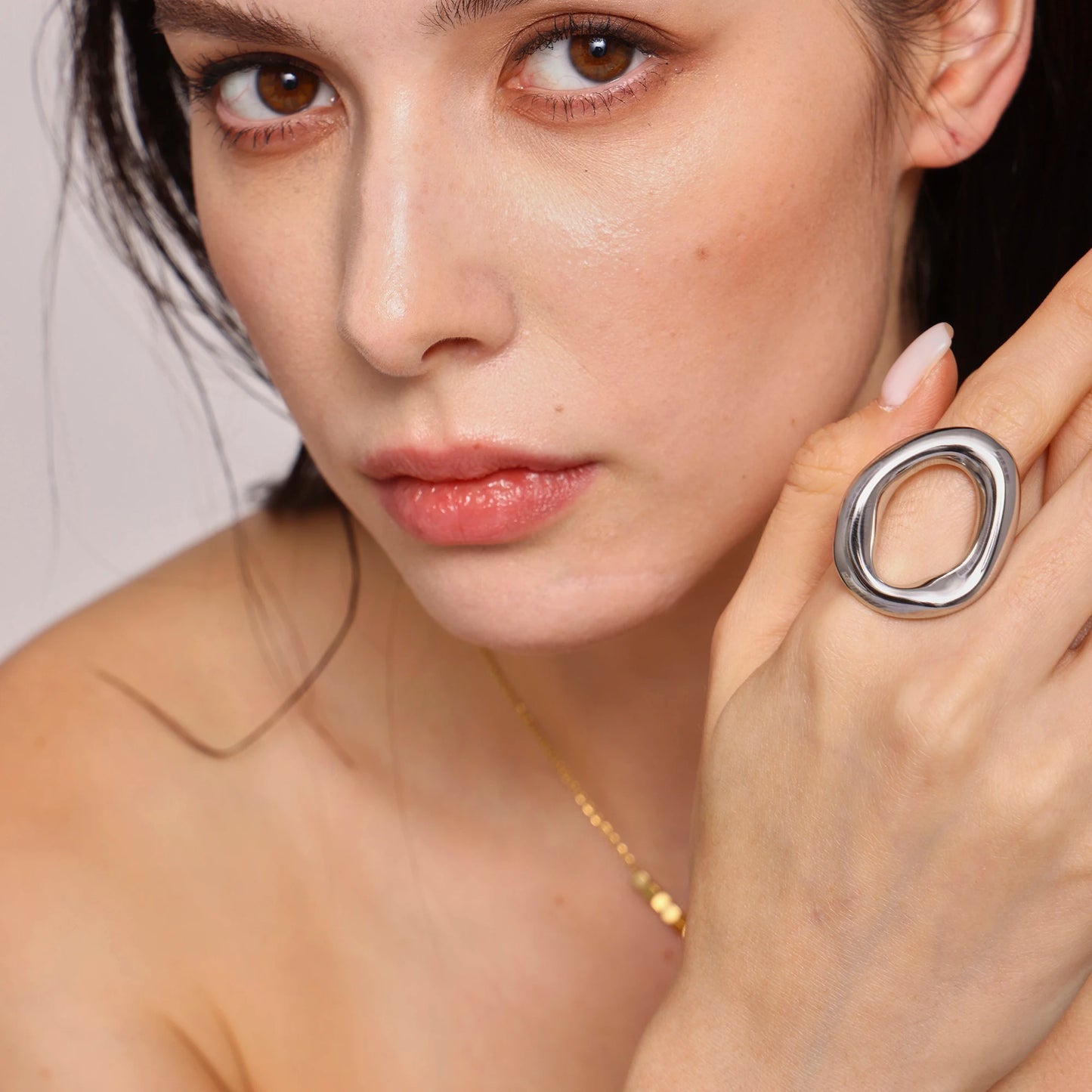 Nivora Openwork Ring 18K Gold Plated