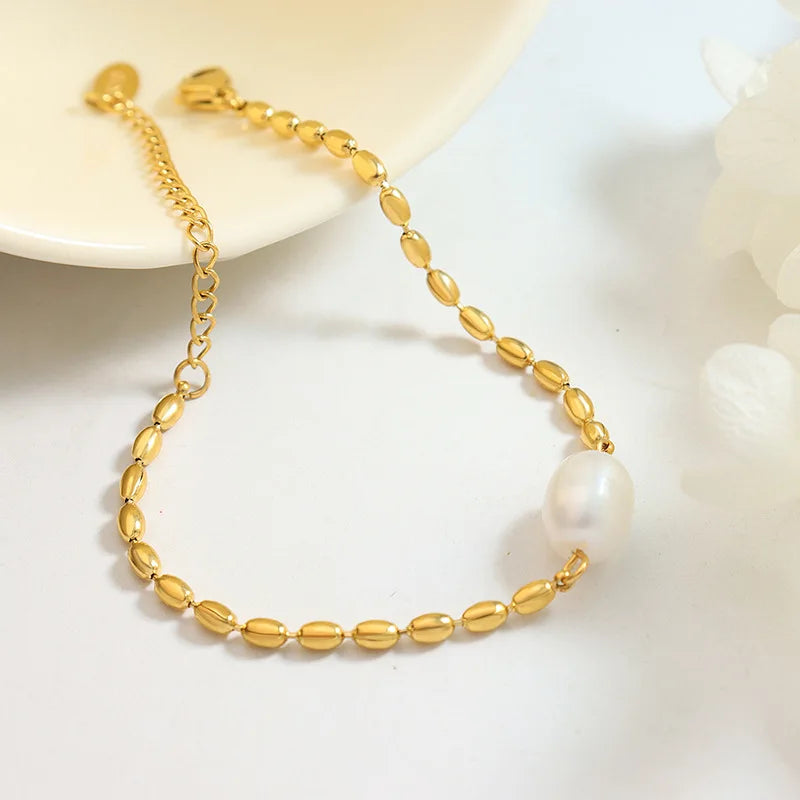 Persia Pearl Bracelet 18k Gold Plated