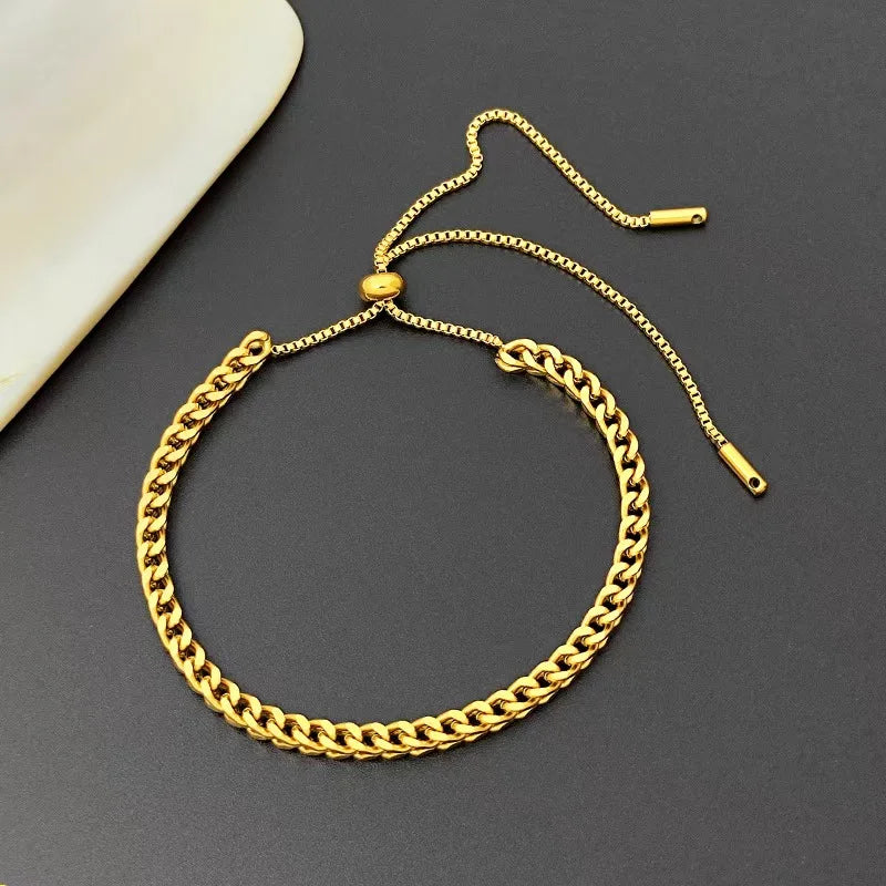 Adjustable Weave Bracelet 18k Gold Plated