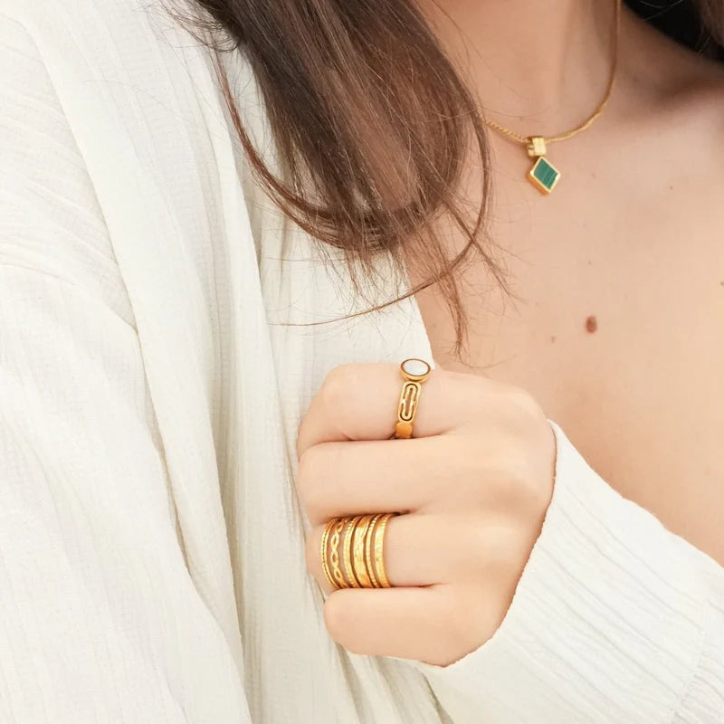 18k Gold Plated Adjustable Royale Ring