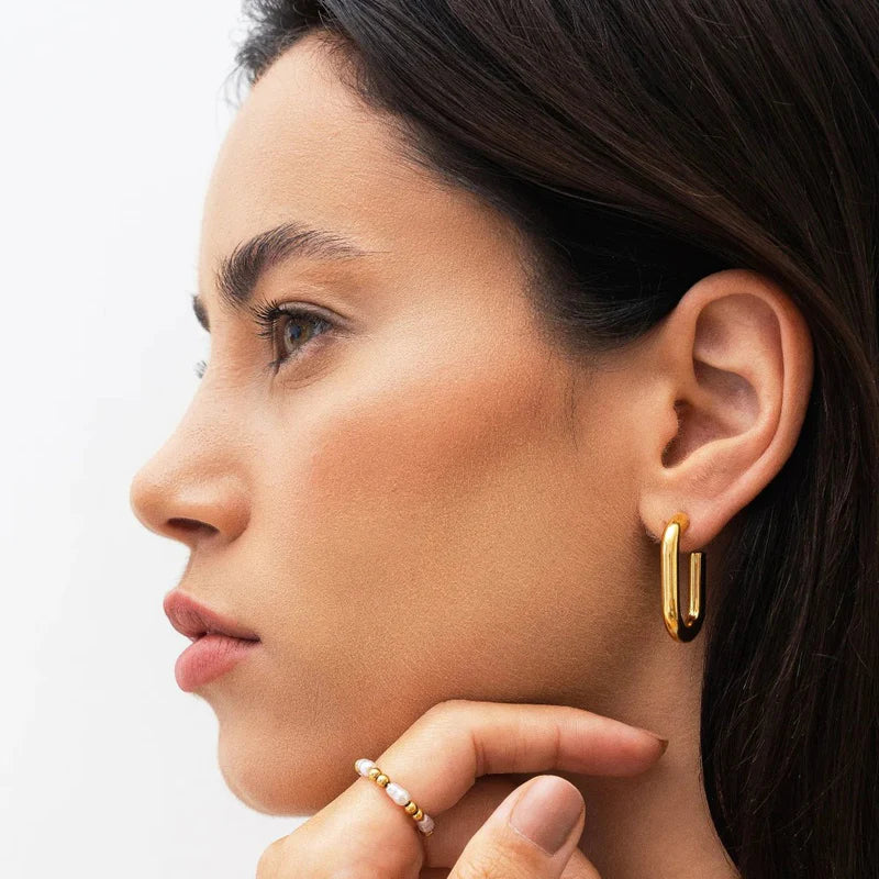 Piper Hoop Earrings 18k Gold Plated
