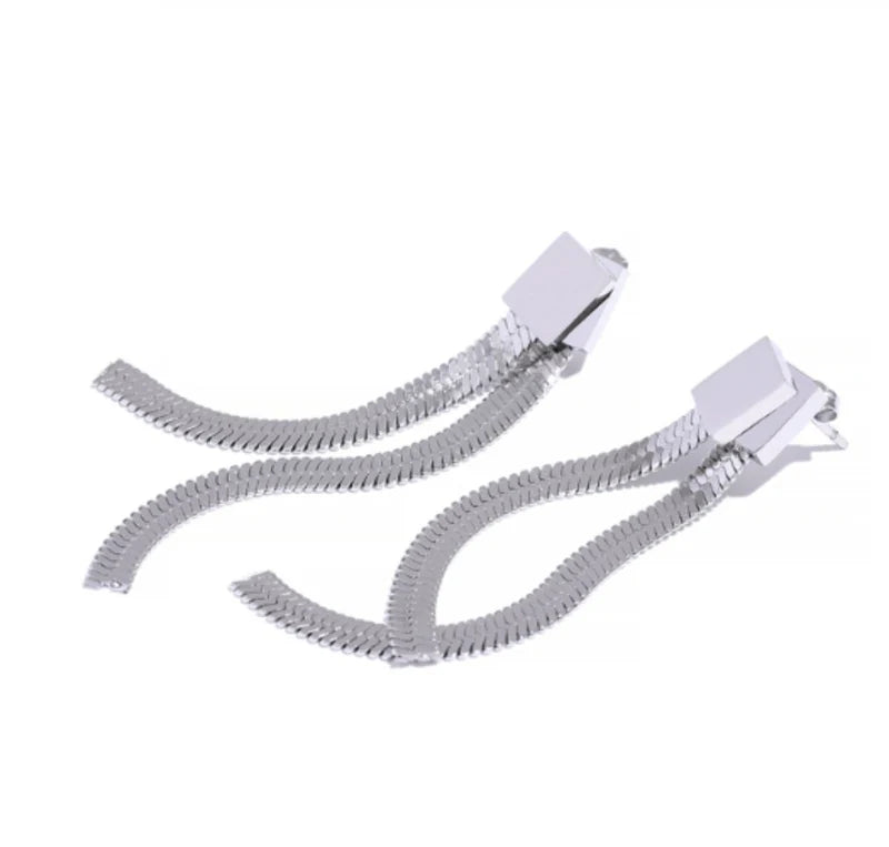 Catarina Mesh Metal Earring - Silver