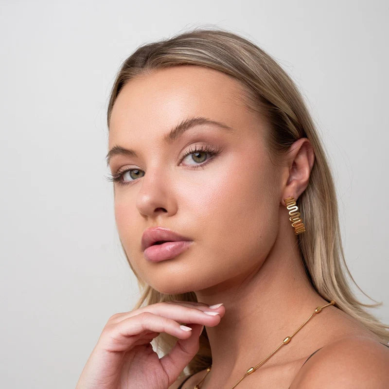 18k Gold Plated Zig Zag Earrings