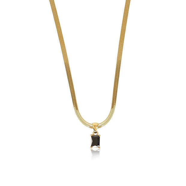 Riviera Mesh Pendant Necklace 18k Gold Plated