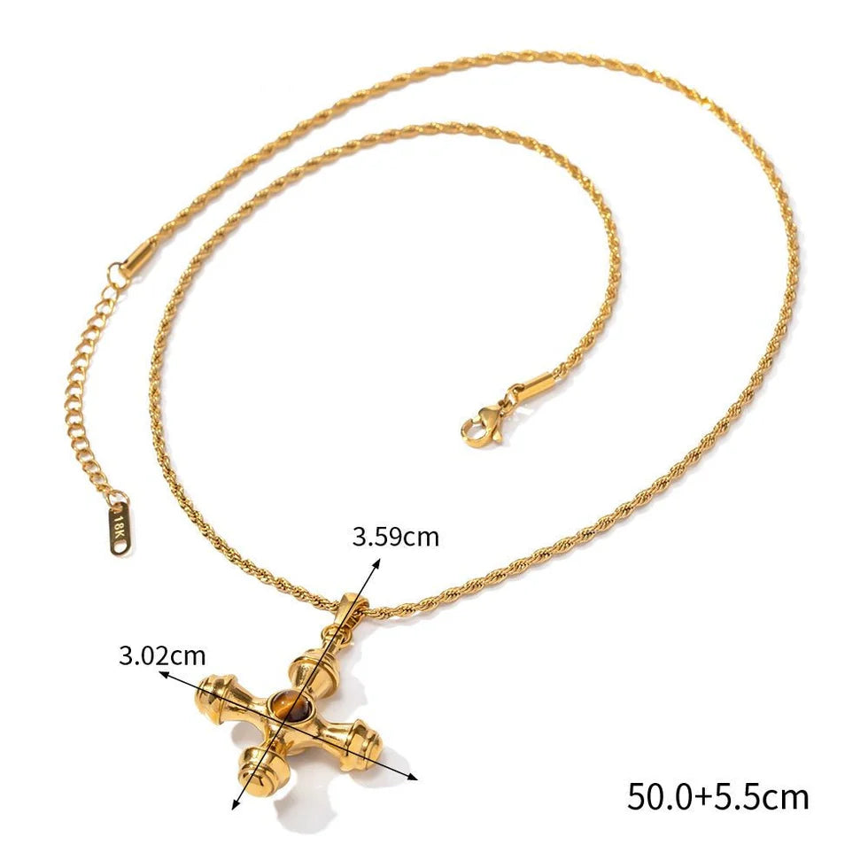 18k Gold Plated Tiger Eye Necklace