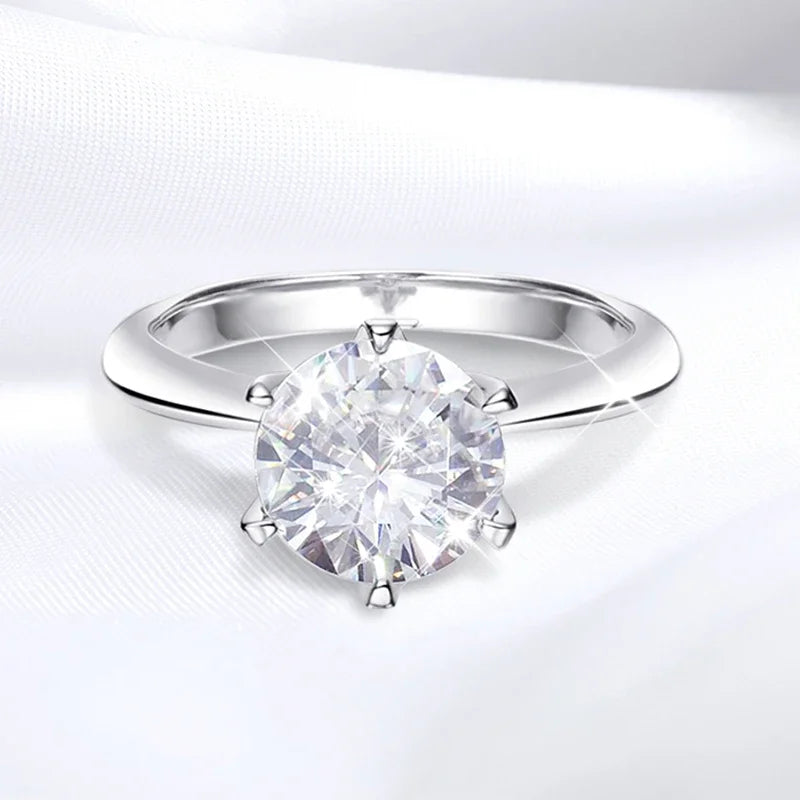 Moissanite Rings 6 Prongs Classic
