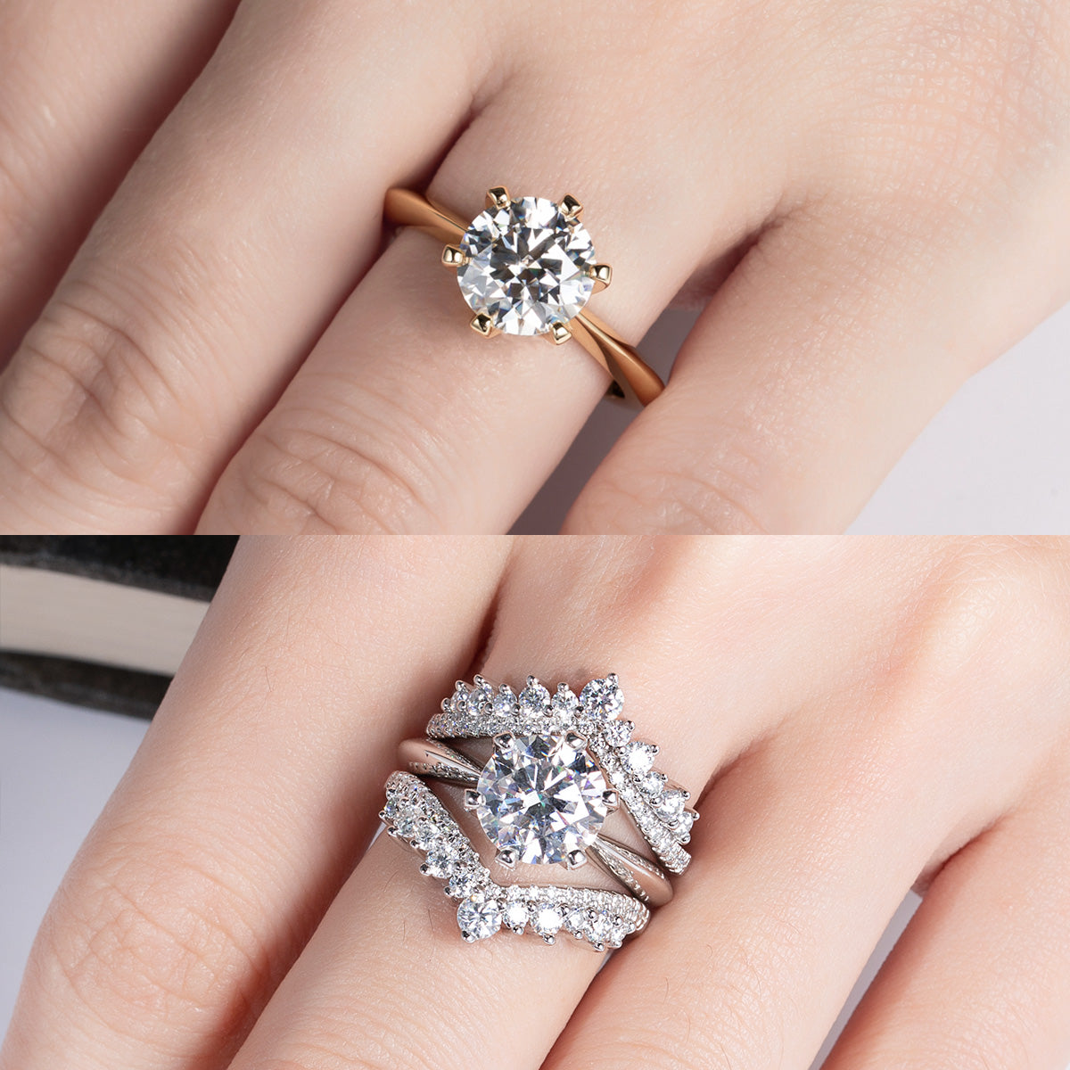 Moissanite Rings 6 Prongs Classic