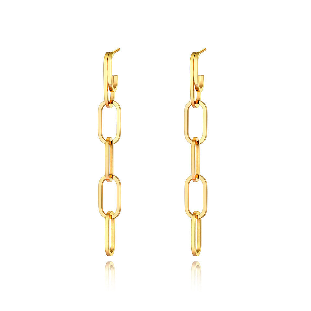 Hellen Chain Link Earrings 18K Gold Plated