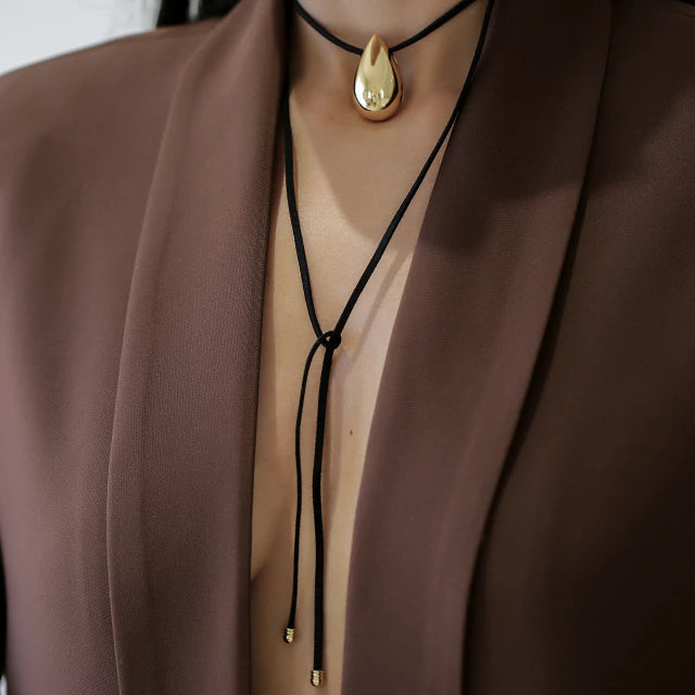 Muse Suede Drop Necklace