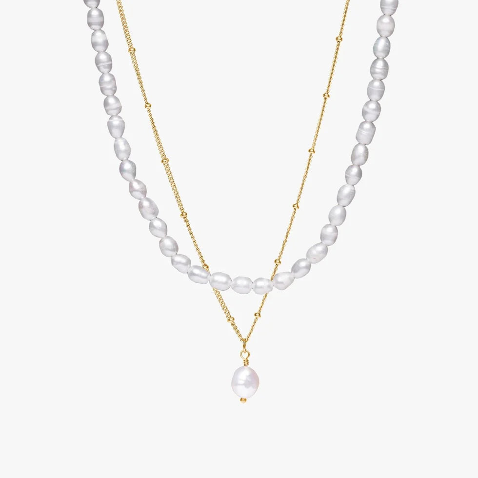 Mix Aloha Double Necklace 18k Gold Plated