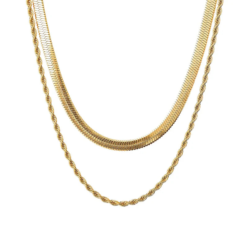 Melina Mix Necklace 18k Gold Plated