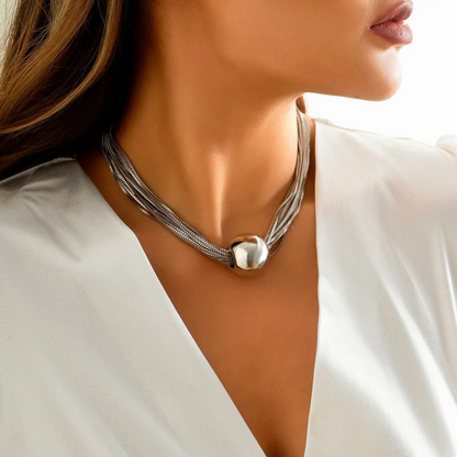 18K Gold Plated Bold Orb Necklace