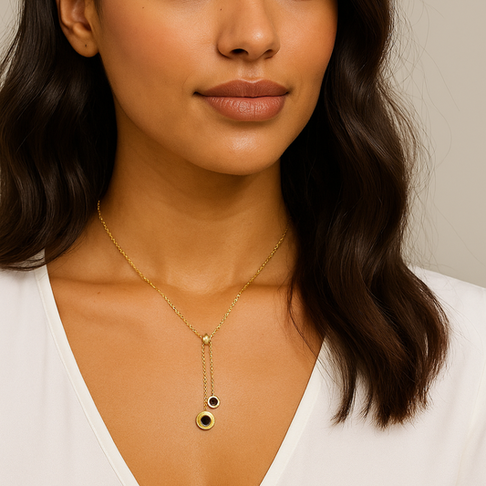 Athenas Tie Necklace 18k Gold Plated