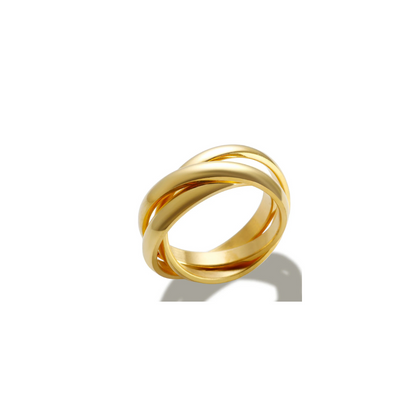 18K Gold Plated Trinity Ring