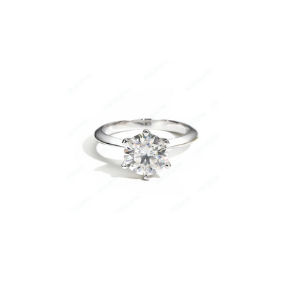 Moissanite Rings 6 Prongs Classic