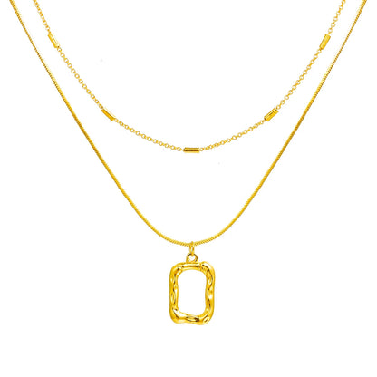 Mix of Abstract Pendant Necklaces Plated in 18K Gold