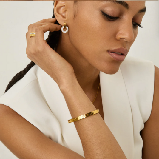 Glamour Stones Bracelet 18k Gold Plated