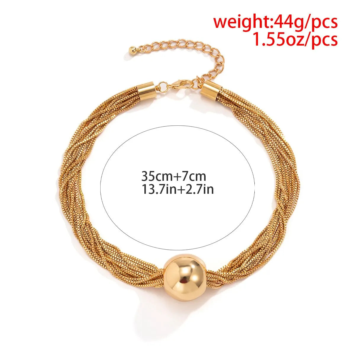 18K Gold Plated Bold Orb Necklace