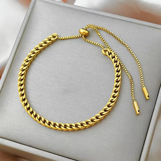 Adjustable Weave Bracelet 18k Gold Plated