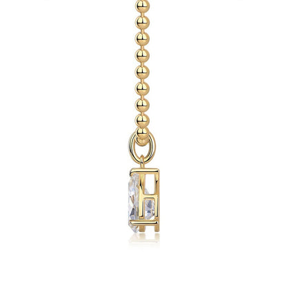 18k Gold Plated Moissanite Pendant Necklace