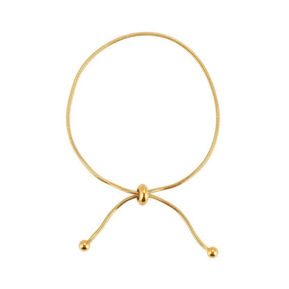 18K Gold Plated Thin Adjustable Bracelet