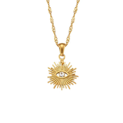 18K Gold Plated Eye Necklace