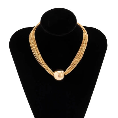 18K Gold Plated Bold Orb Necklace