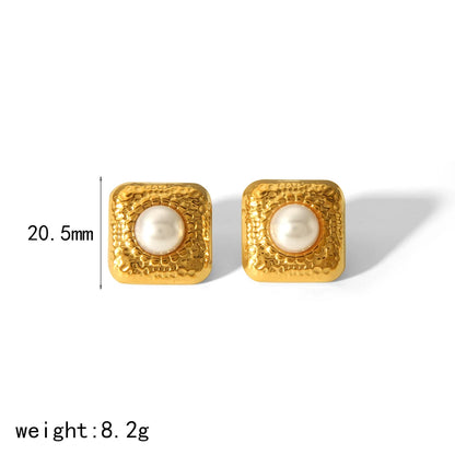 Vintage Luxury Stud Earring 18k Gold Plated