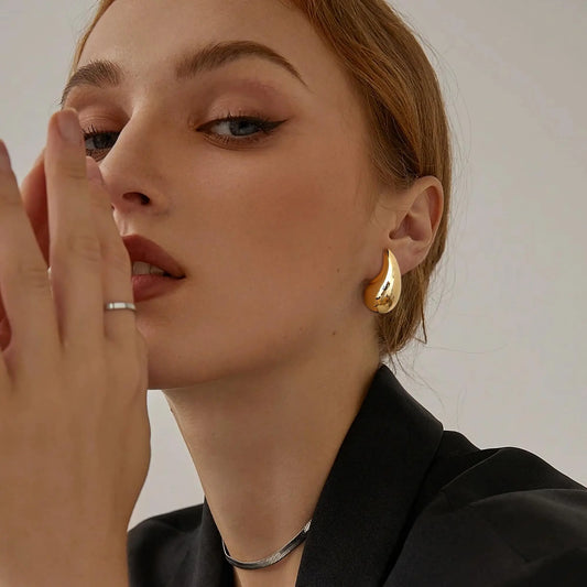 18k Gold Plated Glamour Drop Earrings